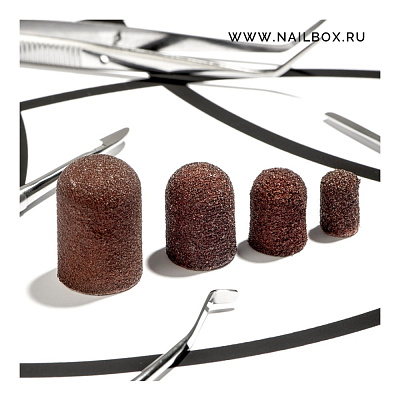 Колпачки песочные IRISK диам. 10 мм (120 грит) коричневые Б802-10-02, 5 шт