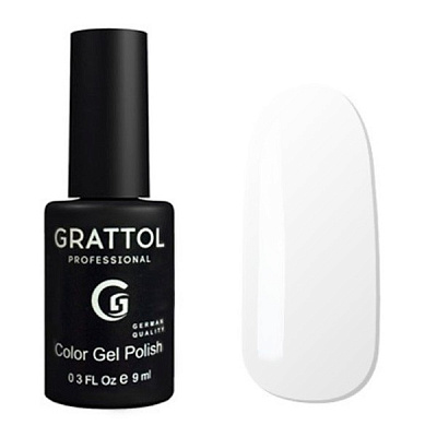 Гель-лак Grattol GTC001 White, 9 мл