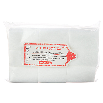 Безворсовые салфетки жесткие Pink House 1000 шт. белые