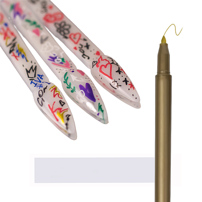 Акриловый маркер для дизайна Iva Nails Gold золотистый
