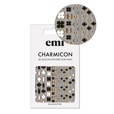 Силиконовые стикеры E.mi Charmicon 3D Silicone Stickers №185 Четырехлистник