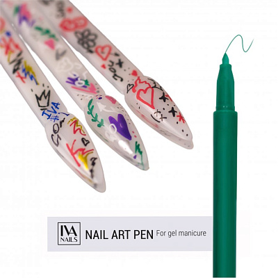 Акриловый маркер для дизайна Iva Nails Green зеленый