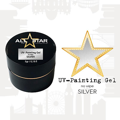 Гель-краска UV-Painting Gel All Star серебро, 5 г