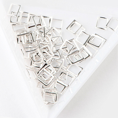 Декор металлический прямоугольник широкий ARTEX размер L серебро арт. 07320055
