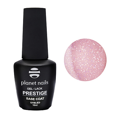 Базовое покрытие Planet nails Prestige Base Shimmer Natural pink 10 мл арт.12697