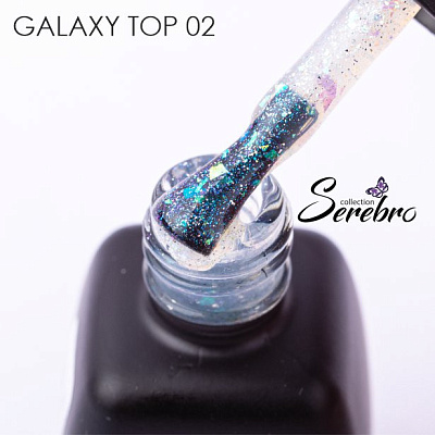 Топ для гель-лака без липкого слоя Galaxy top Serebro №02 11 мл