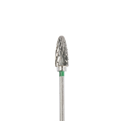 Фреза твердосплавная усеченный конус с закругленным концом 7 мм зеленая Planet nails (Т58) арт.27319