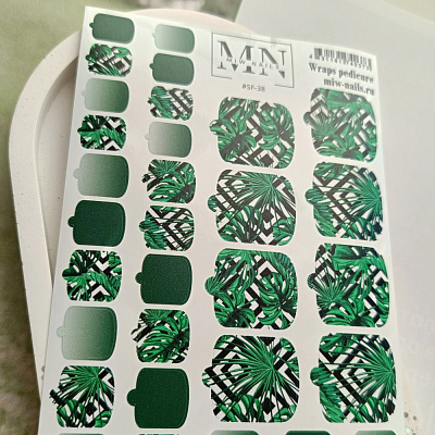 Пленки для педикюра Miw Nails Wraps stickers SF-38