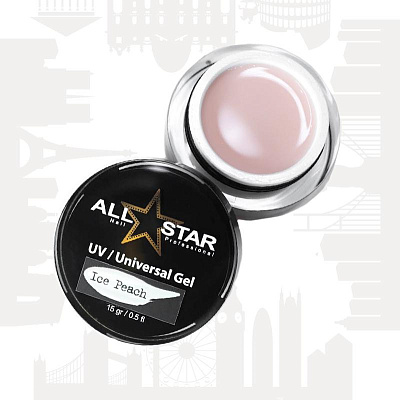 Гель UV-Universal Gel All Star молочно-персиковый (Ice Peach), 15 г