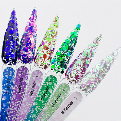 Дизайн для ногтей Design Iva Nails Sequins №01