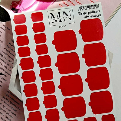 Пленки для педикюра Miw Nails Wraps stickers SF-30