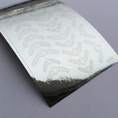 Металлизированные наклейки Metallic stickers №121 (серебро)