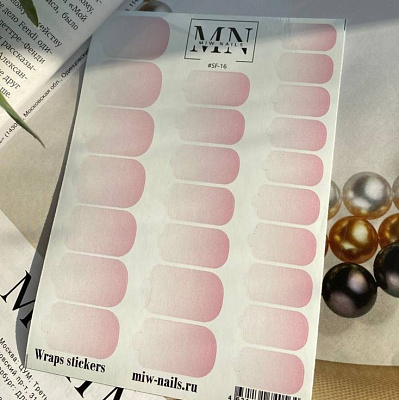 Пленки для дизайна ногтей Miw Nails Wraps stickers SF-16