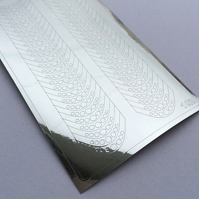 Металлизированные наклейки Metallic stickers №102 (серебро)