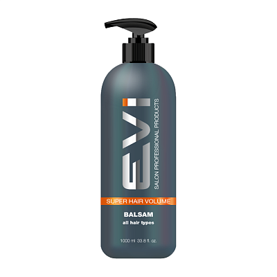 Бальзам-ополаскиватель объем и сила EVI Salon Professional для тонких и ослабленных волос 1000 мл