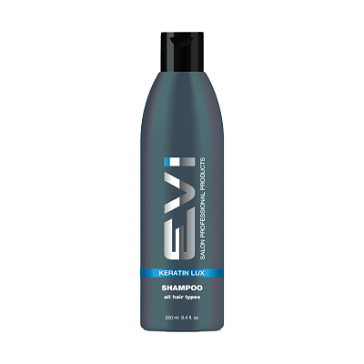 Шампунь кератиновое выпрямление EVI Salon Professional для непослушных волос 250 мл