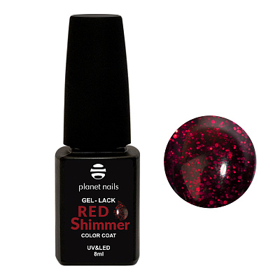Гель-лак Planet Nails Red Shimmer №834 8 мл арт.12834