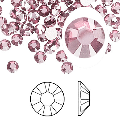 Стразы Swarovski Розовые, стекло диам. 4 мм/ss16, 100 шт (арт. 100-12-16)