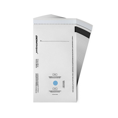 Пакет бумажный самозапечатывающийся для стерилизации DGM Steriguard 115х200 мм (100 шт.), белый