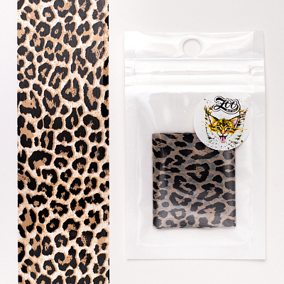 Фольга переводная Леопард №1594 Zoo Nail Art, 4*50 см