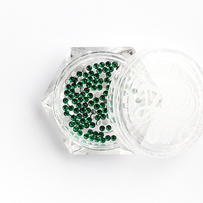 Стразы стеклянные Malachite Green SS4 Zoo Nail Art №1105 (1,5 мм) 100 шт