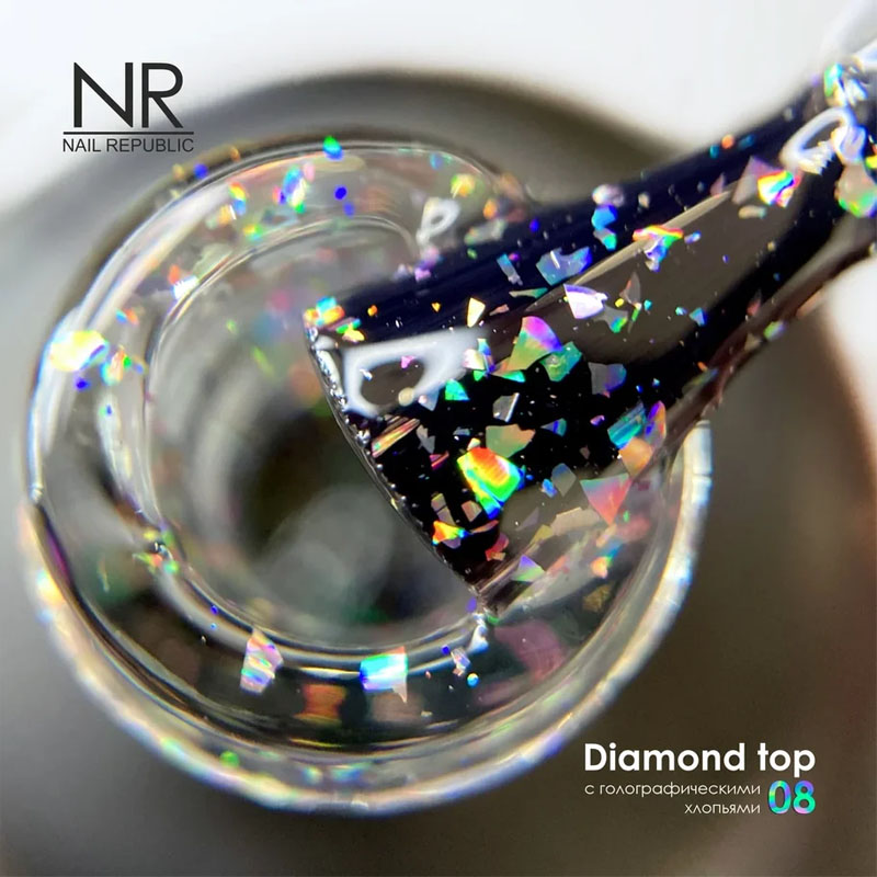 Топ для гель-лака Nail Republic Diamond №08 DT08, 15 мл