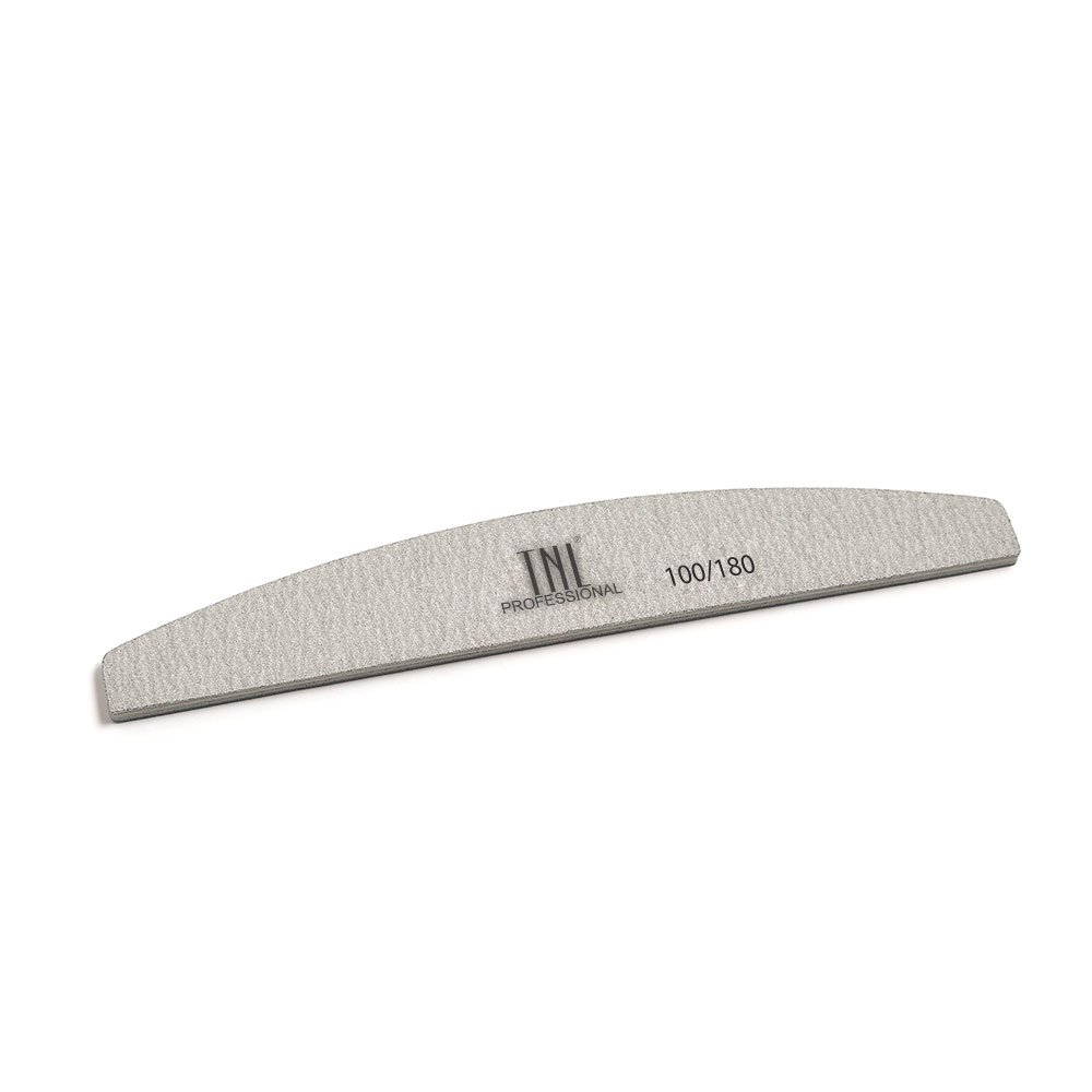 Пилка для ногтей лодочка 100/180 грит TNL в индивидуальной упаковке (арт. 10-063)