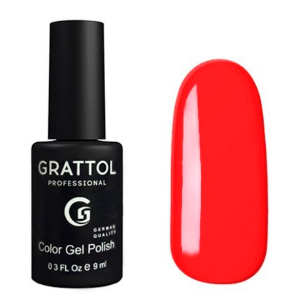 Гель-лак Grattol GTC030 Bright Red, 9 мл