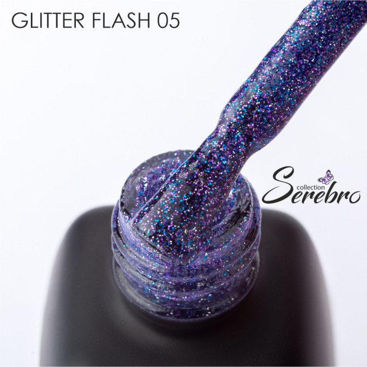 Гель-лак Serebro Glitter Flash №05 11 мл