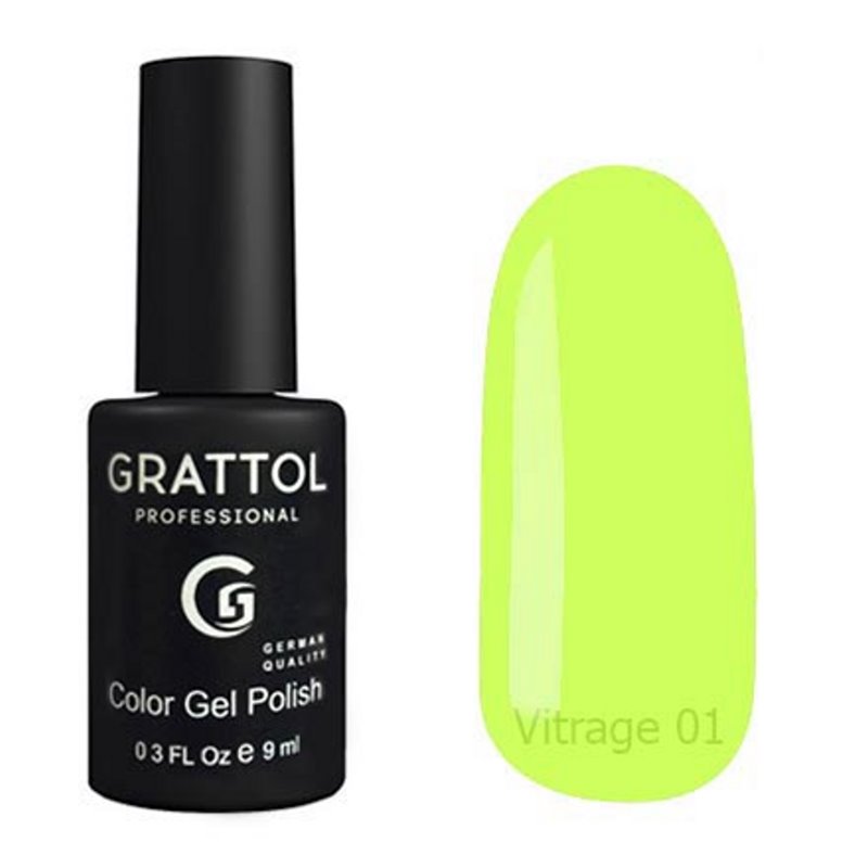 Гель-лак с витражным эффектом Grattol Vitrage №01 (GTVR01), 9 мл