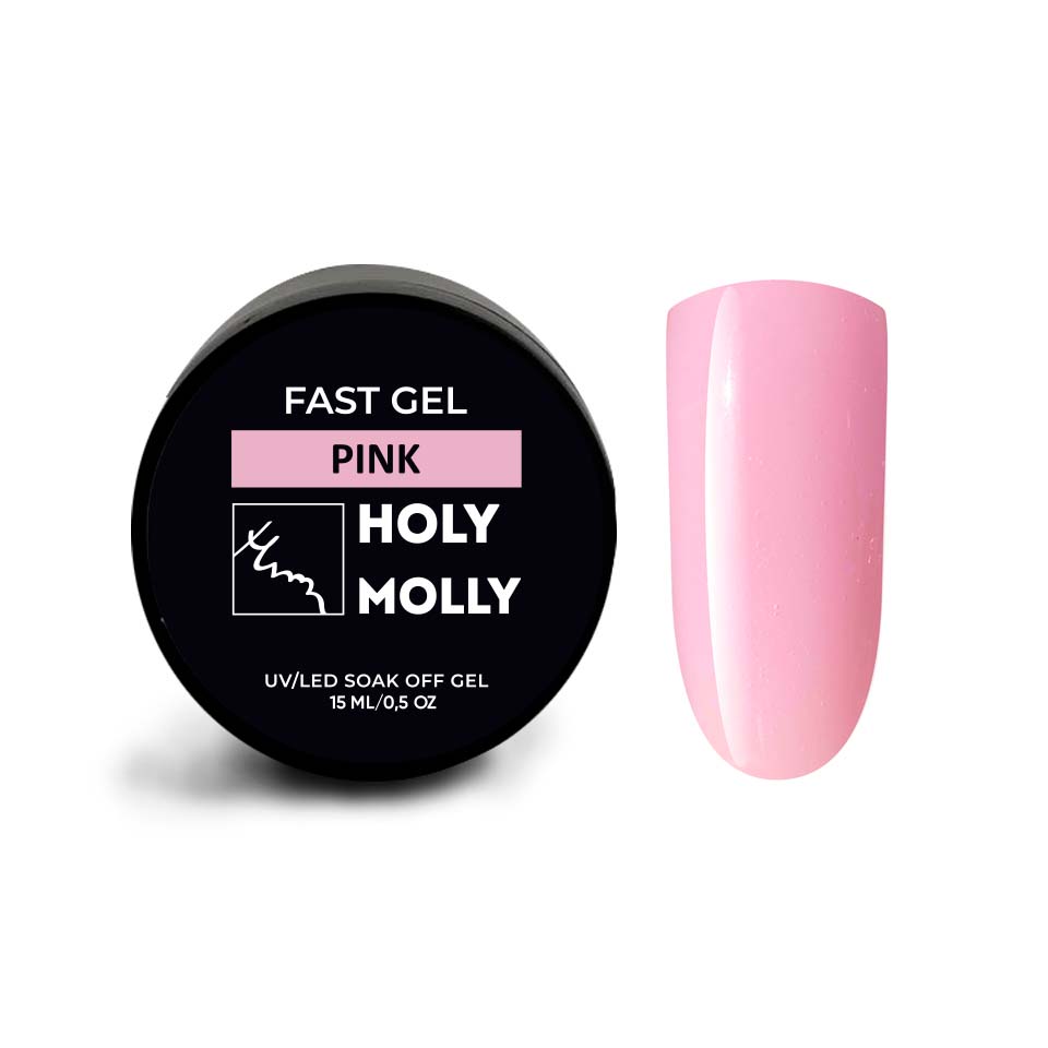 Моделирующий гель Holy Molly Fast Gel Pink 15 мл