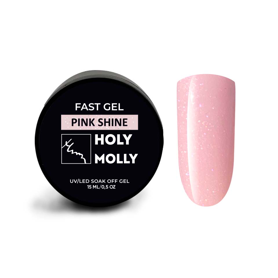 Моделирующий гель Holy Molly Fast Gel Pink Shine 15 мл