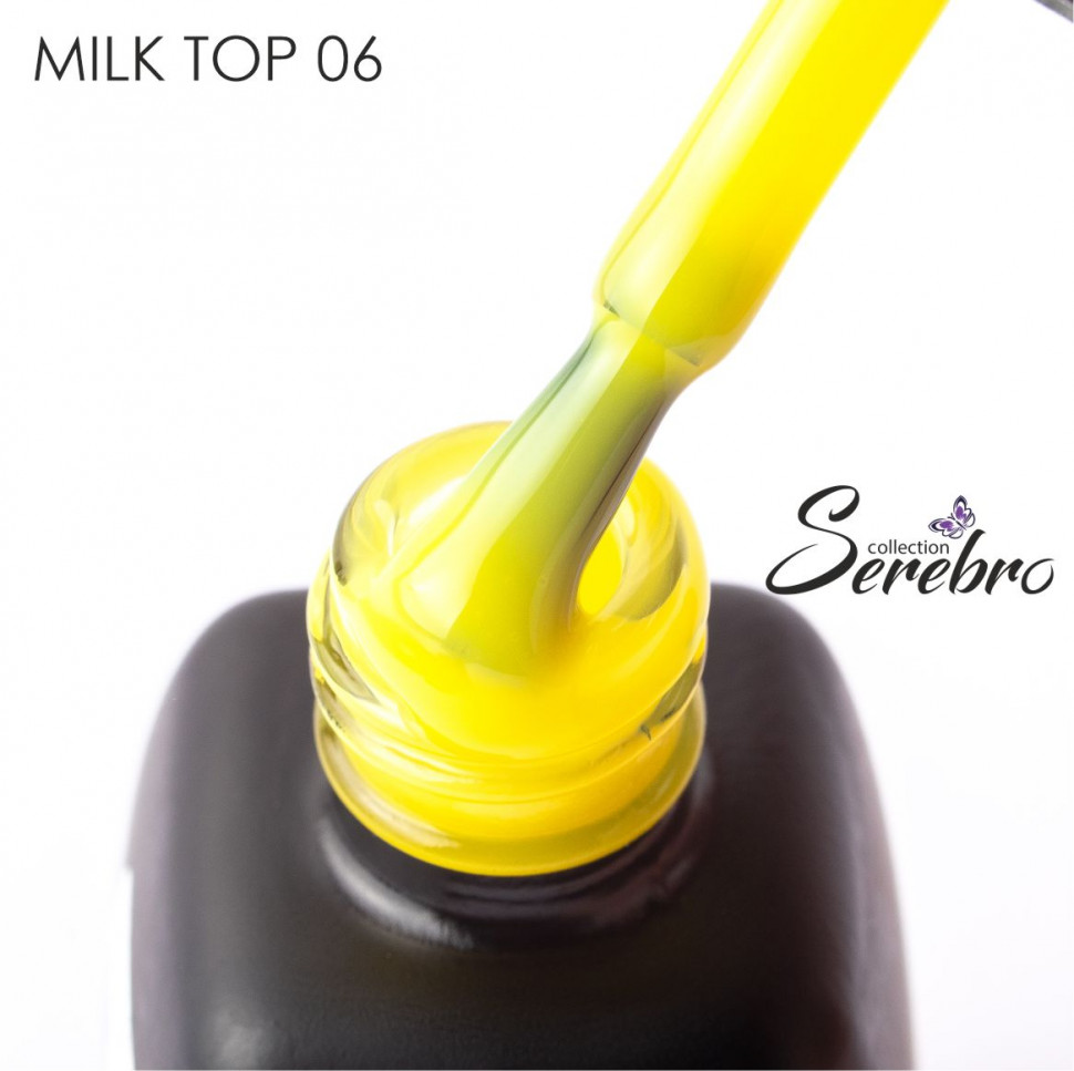 Топ для гель-лака без липкого слоя Milk top Serebro №06 11 мл