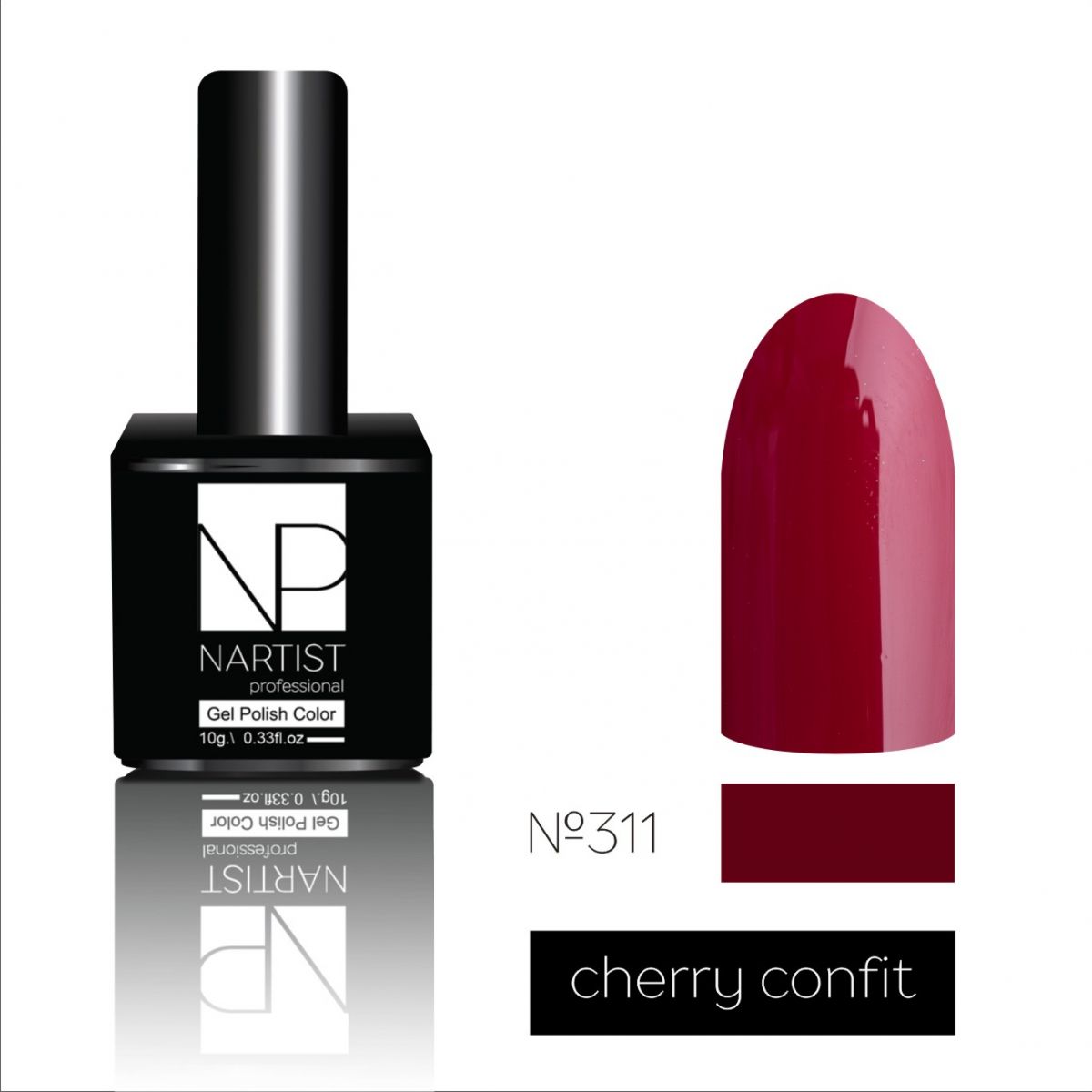 Гель-лак NARTIST №311 (Cherry Confit), 10 мл