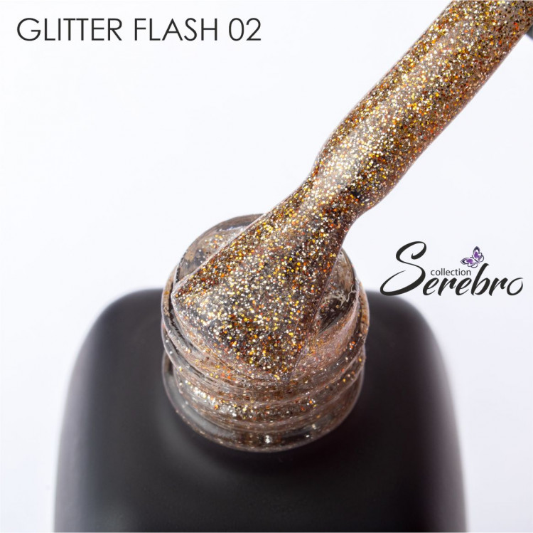 Гель-лак Serebro Glitter Flash №02 11 мл