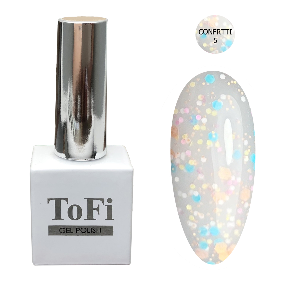 Камуфлирующая база Color Base Confetti ToFi №005 10 мл
