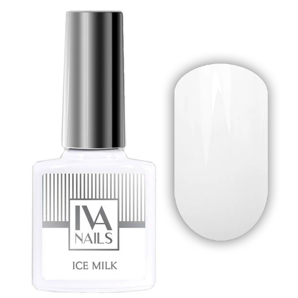 Гель-лак IVA NAILS Black/White молочное мороженое (Ice Milk), 8 мл