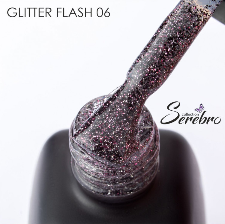 Гель-лак Serebro Glitter Flash №06 11 мл
