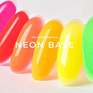 Цветная база для гель-лака Color Base TNL Neon dream base №04 манговый чизкейк 76454, 10 мл