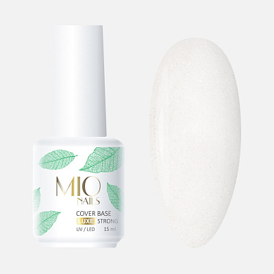 Камуфлирующая база для гель-лака MIO Nails Base Cover Strong Luxe Shimmer White 15 мл