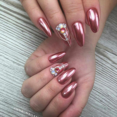 Пигмент для втирки розовое золото 1192, Zoo Nail Art 0.2 г