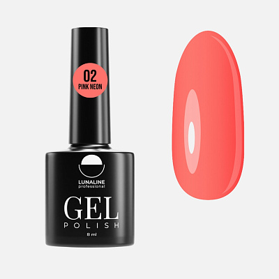 Гель-лак LunaLine Pink Neon №02 8 мл ❗️ВНИМАНИЕ❗️СРОК ГОДНОСТИ ДО 07.2026