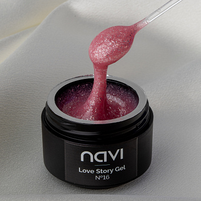 Моделирующий гель NAVI с блестками Love Story Gel 16 15 мл