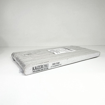 Набор пилок Kaizer Pro NF-71.50 на деревянной основе капля узкая серая 180/240 50 шт