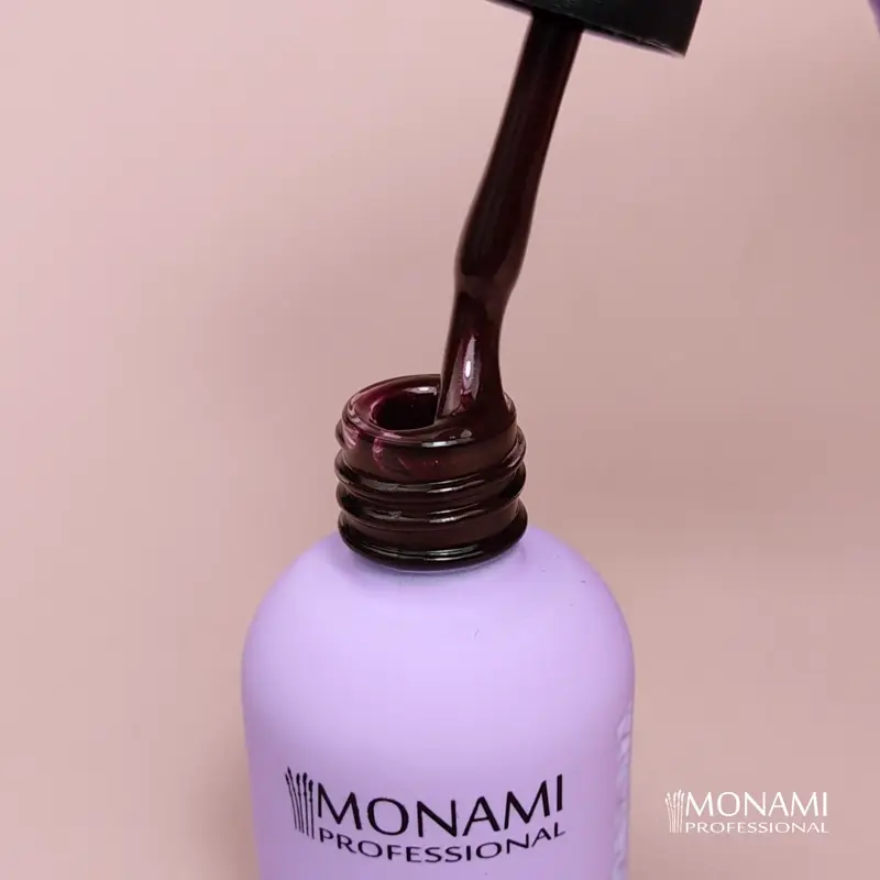 Гель-лак Monami Pedicure collection 06 бордовый с блестками, 8 мл