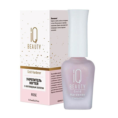 Укрепитель для ногтей с коллоидным золотом Gold Hardener IQ Beauty Rose 12,5 мл