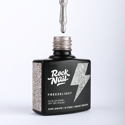 Гель-лак RockNail №341 Freezelight (Gold Rush) 10 мл ❗️ВНИМАНИЕ❗️СРОК ГОДНОСТИ ДО 10.2026