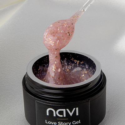 Моделирующий гель NAVI с блестками Love Story Gel 04 15 мл