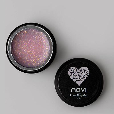 Моделирующий гель NAVI с блестками Love Story Gel 11 15 мл