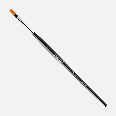 Кисть для геля ruNail Gel 4GNF №4 0163 искусственный ворс